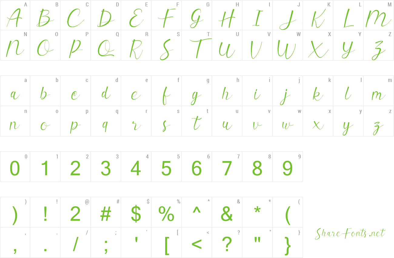 Font Valerissa preview